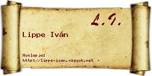 Lippe Iván névjegykártya